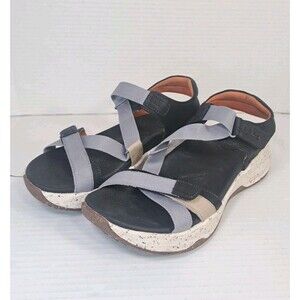 Taos Women’s SUPER Z Sport Sandals Black Gray Multi Outdoor Adjustable Sz 10